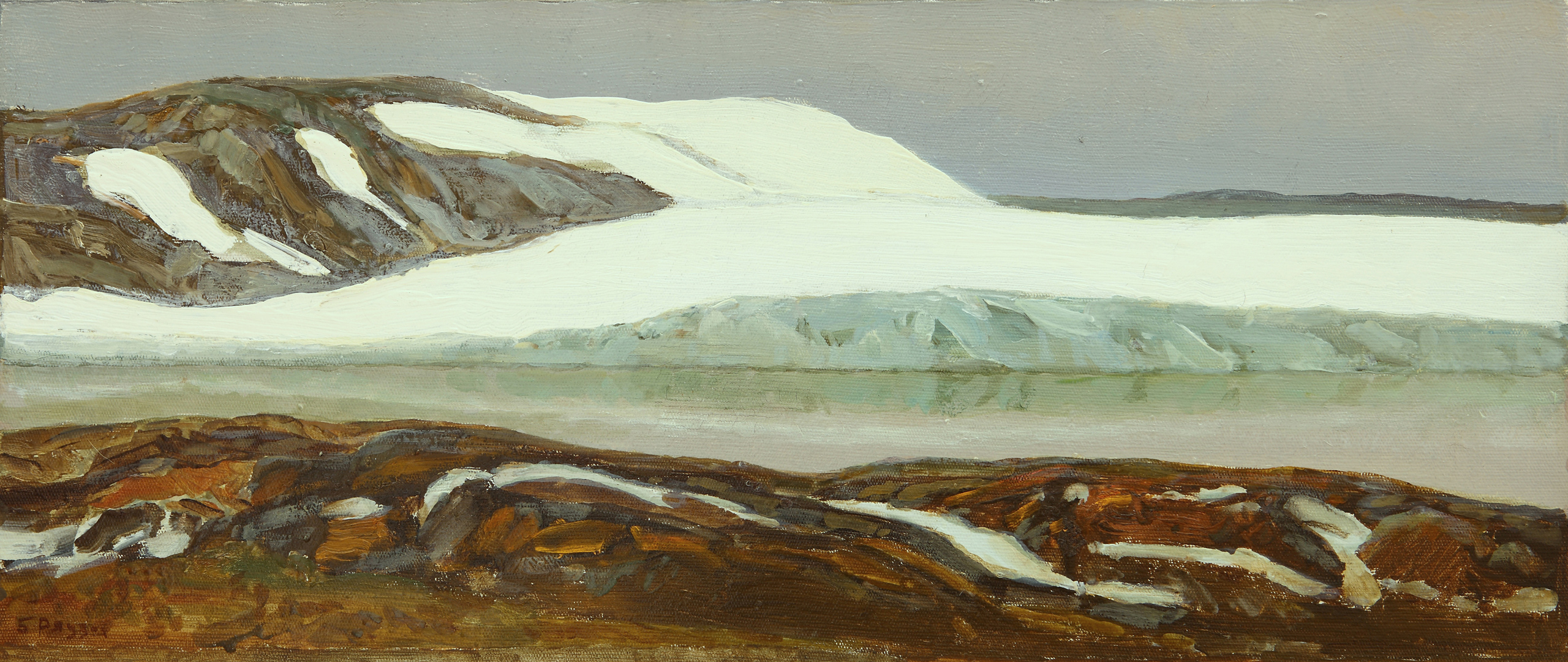 The artist's painting on display at the museum